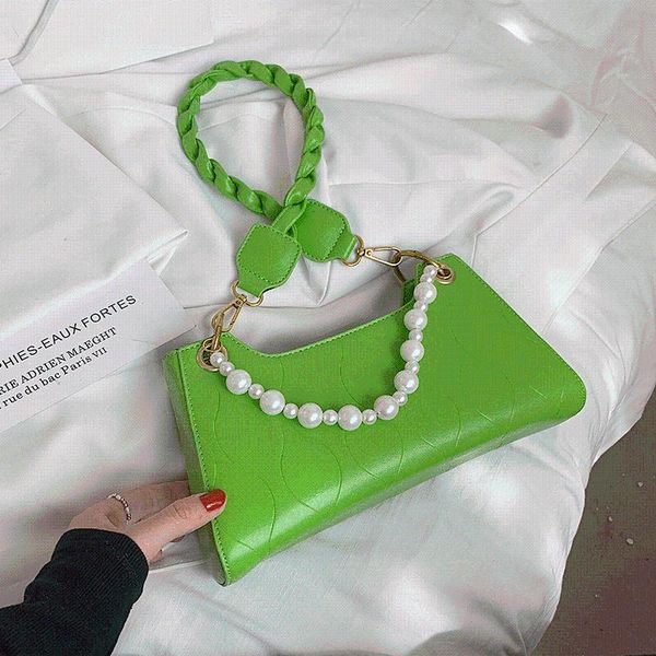 

cross body green crossbody bags for women brand designer shoulder bag sac female messenger solid pearl ladies hand party clutch