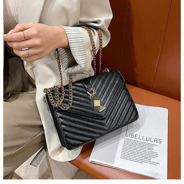 

women's bag 2021 fashion one shoulder slant across chain postman