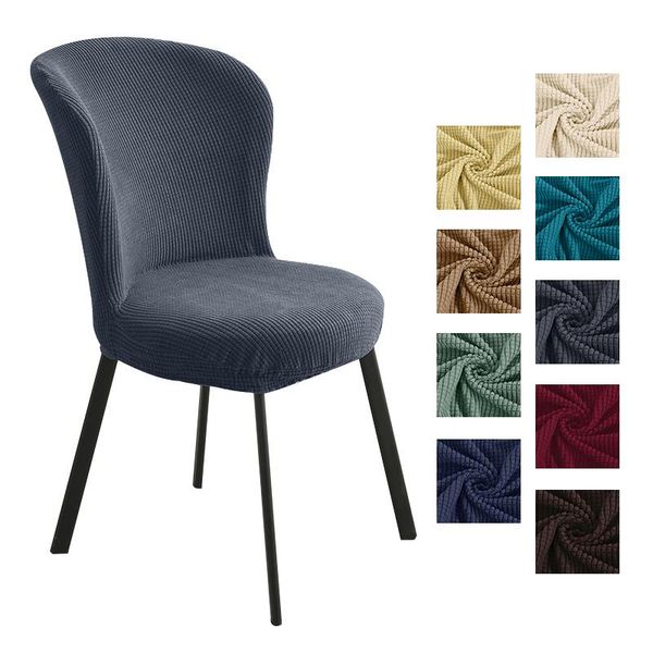 

chair covers 12 color polar fleece fabric cover washable elastic slipcovers stretch dining seat universal size for home bar