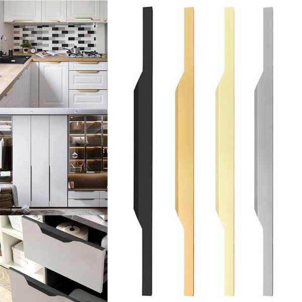 

handles & pulls aluminum alloy home hardware door knob wardrobe cabinet drawer cupboard hidden handle