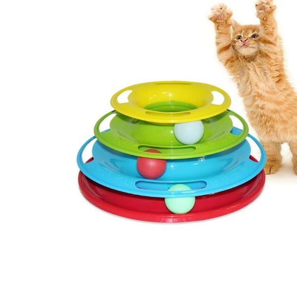 

cat toys hight quality funny pet crazy ball disk interactive amusement plate play disc trilaminar turntable toy