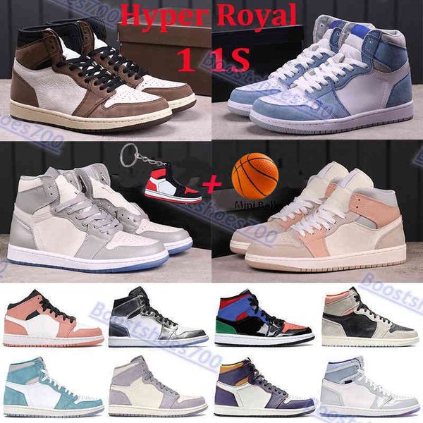 

1 1s basketball shoes hyper royal mid pink quartz think 16 metallic silver turbo green men women trainers sports sneakersmyqk