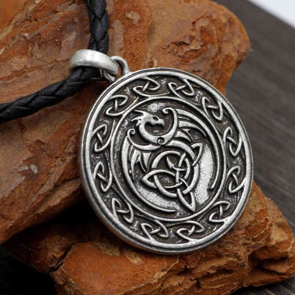 

new selling jewelry celtic dragon pendant viking necklace, Silver