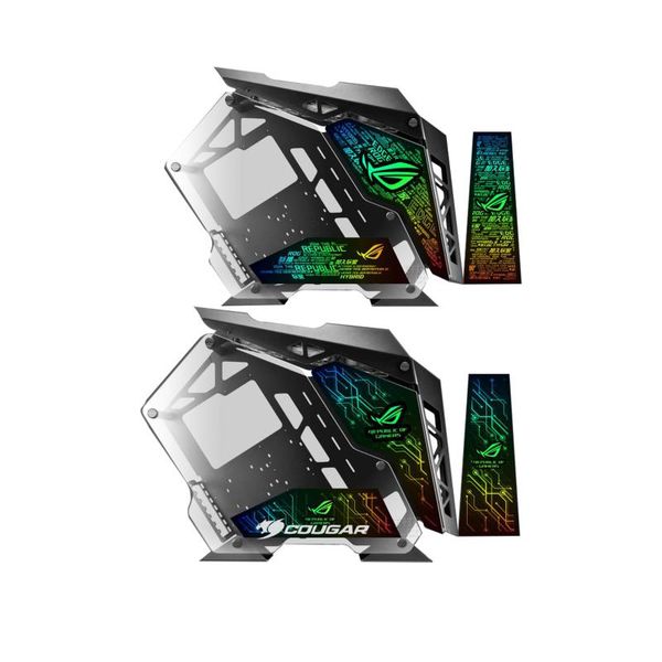 

fans & coolings custom cougar conqueror case mod side plate chassis 5v argb 3pin / 12v rgb 4pin motherboard aura sync