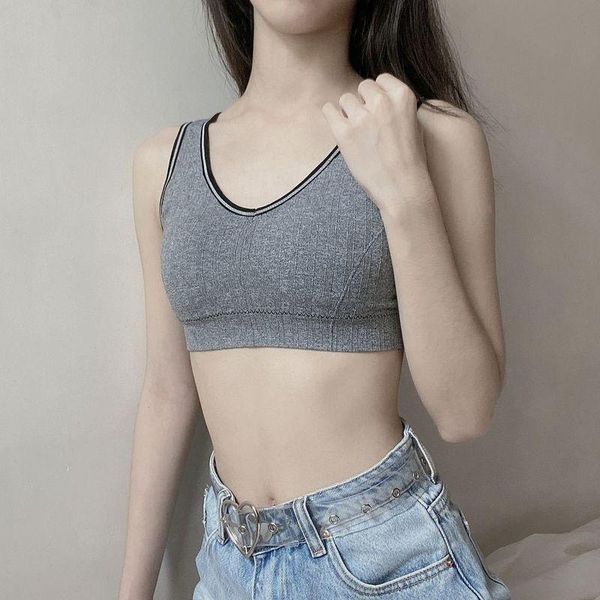 

yoga outfit sports vest underwear women students shaping shockproof graphene gathering beautiful back fitness exercise tube top