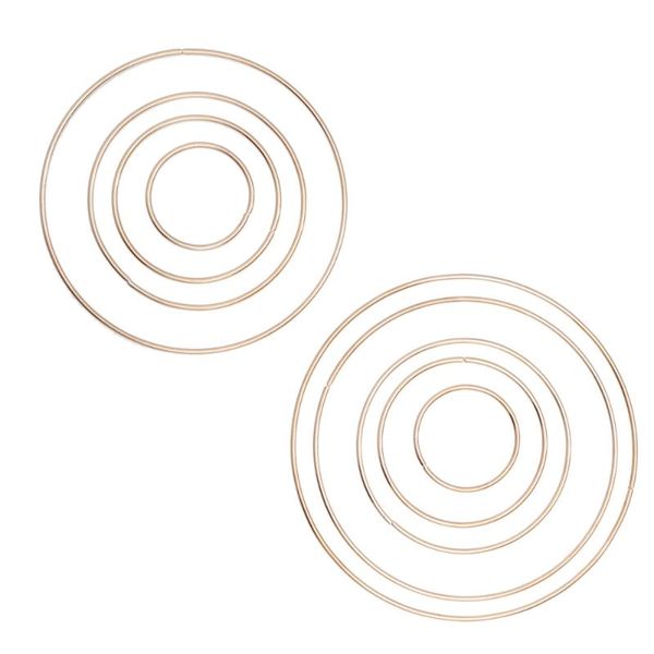 

10pcs multi-size simple dreamcatcher round gold metal hoop ring for diy
