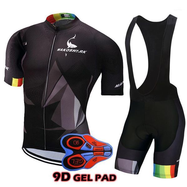 

racing sets pro team black cycling jersey set short sleeve clothing breathable ropa ciclismo and bib shorts suits1, Black;blue