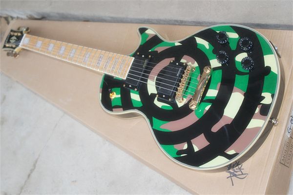 

flyongcustomlp zakk wyide electric guitar camouflage pattern can be customized in color