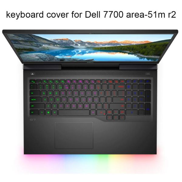 

keyboard covers for g7 17 7700 alienware area-51m r2 gaming laptpu clear keyboards protective cover film anti dust