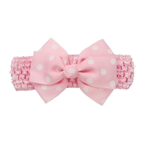 

hair accessories 0-4t cute kids girl headbands wave dot print bow knot for girls infant band diadema niÃ±a opaska dla dziewczynki, Slivery;white
