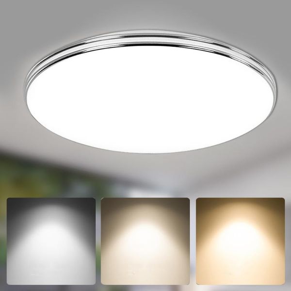 

ceiling lights led light down surface mount panel lamp 72w 36w 24w 18w 12w ac 220v modern 3 colors for home decor lighting