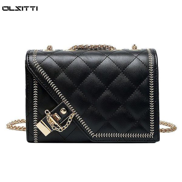 

evening bags geometric chain shoulder for women 2021 leather luxury designer small handbags ladies bag purses wedding clutch