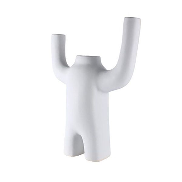 

novelty items ceramic vase abstract robot decoration creative simulation flower arrangement accessories counterhome decor