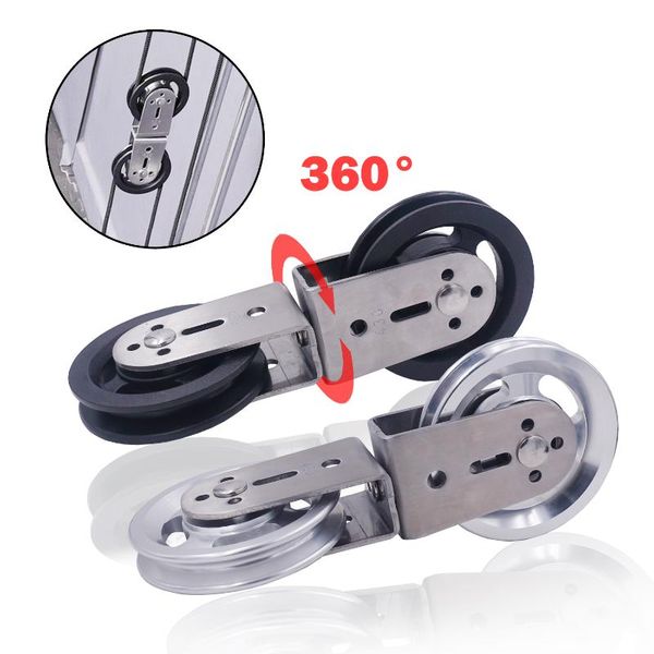 

accessories fitness heavy duty double pulley for gym home diy cable machine system workout attachment loading strength lifting