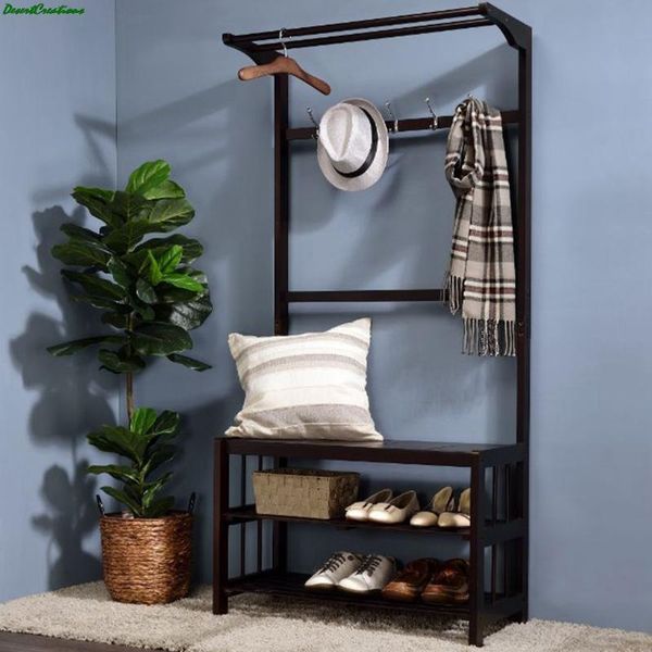 

industrial coat rack shoe bench hall tree entryway clothes storage shelf