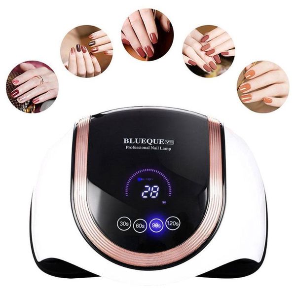 

nail dryers 180w smart sensing dryer manicure lamp therapy machine 60pcs led beads uv baking gel polish drying