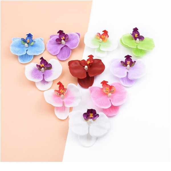 

100/200pcs 6cm artificial flowers home decor diy wedding handmade scrapbooking decorative flowers wreaths silk butterfl jllttu