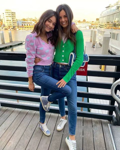 

1 set 2021 retro korea style vintage 3d heart cropped cardigan tank v neck single-breasted button knitted sweater jumper, White;black