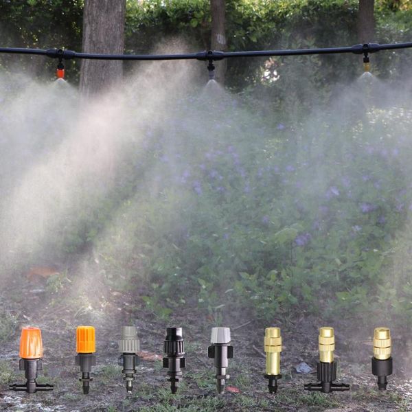 

watering equipments rbcfhl 5-40pcs adjustable misting spray nozzle to 1/4'' barb connector micro balcony plant kit irriation