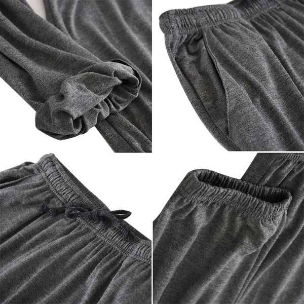 

mens pajama pants modal cotton plus size cosiness for home pajama pants men casual loose sleepwear soft comfortable elastic, Black;brown