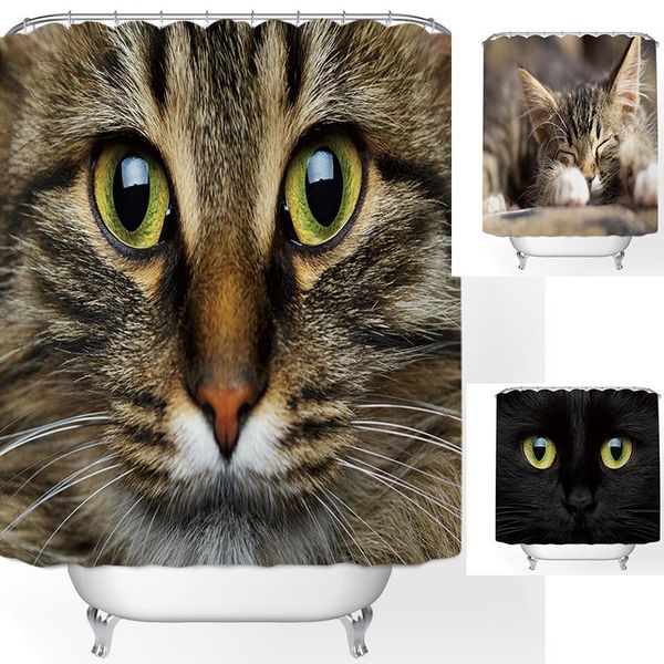 

shower curtains lovely cat printing curtain polyester waterproof cloth bathroom bathing bath room
