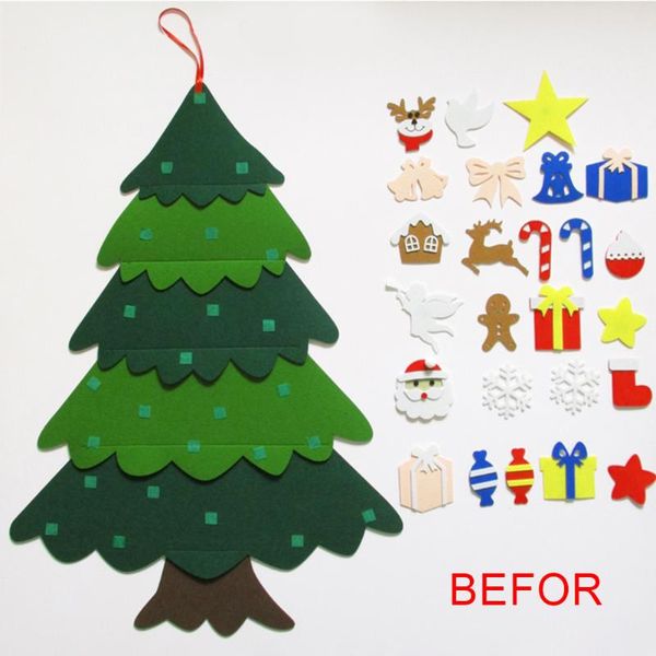 

christmas decorations felt tree diy home party wall hanging xmas decor ornaments for year 2022