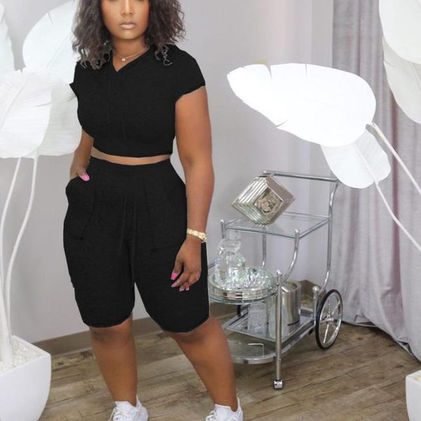 

women's tracksuits 2021 summer suit black hooded casual cotton two-piece ladies sweatshirt running clothes loose temperament, Gray