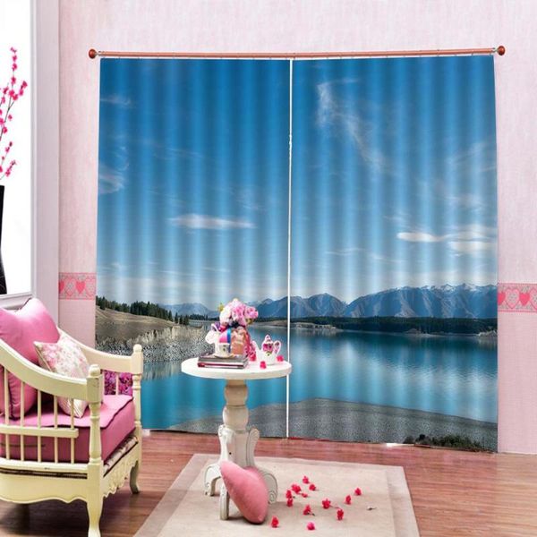 

curtain & drapes nature scenery decor curtains ocean seaside beach high mountain landscape blackout for living room bedroom