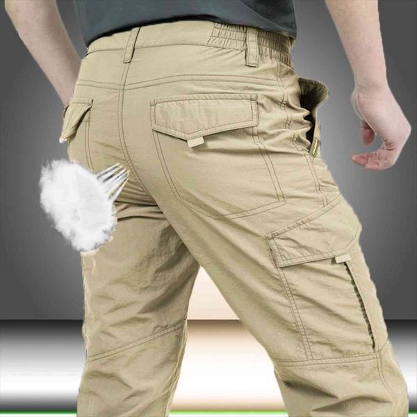 

military style cargo summer waterproof women pants breathable male trousers joggers army pockets casual tactical plus size, Black