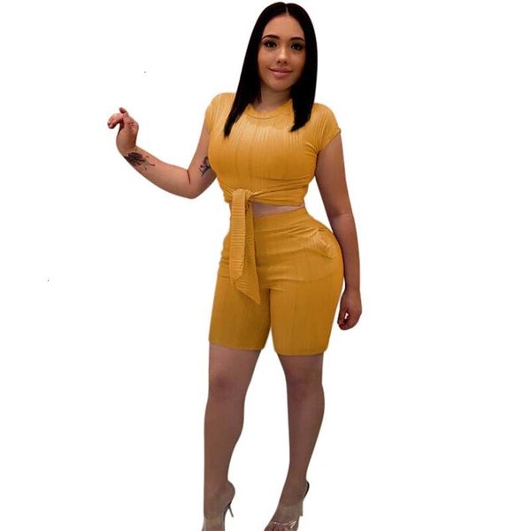 

2021 o-neck strap slim fit suit new style fashion two piece set solid tracksuit summer club outfits for women b1xr, White