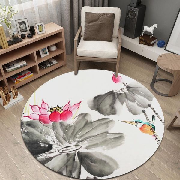 

carpets chinese style carpet ink drawing flower round rugs living room coffee table home bedroom sofa area rug girls decor