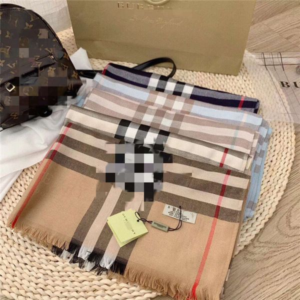 

bajia plaid cashmere scarf for women in autumn and winter, Blue;black