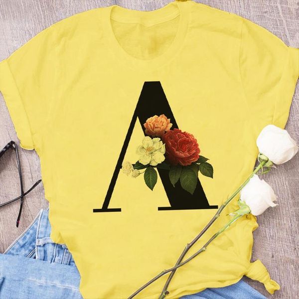 

vogue summer fashion pretty cartoon women t shirts cute casual funny loose print graphic yellow streetwear clothes, White
