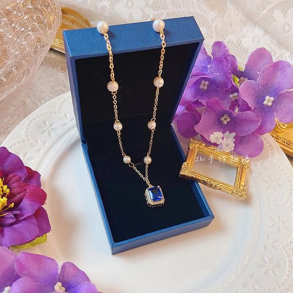 

pendant necklaces necklace anime love and producer li zeyan elegant pearl handmade cosplay prop, Silver