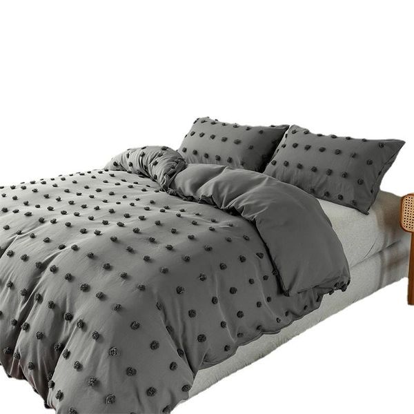 

bedding sets nordic style modern minimalist quilt cover solid color duvet covers pillowcase plush flower double bed(no sheets)