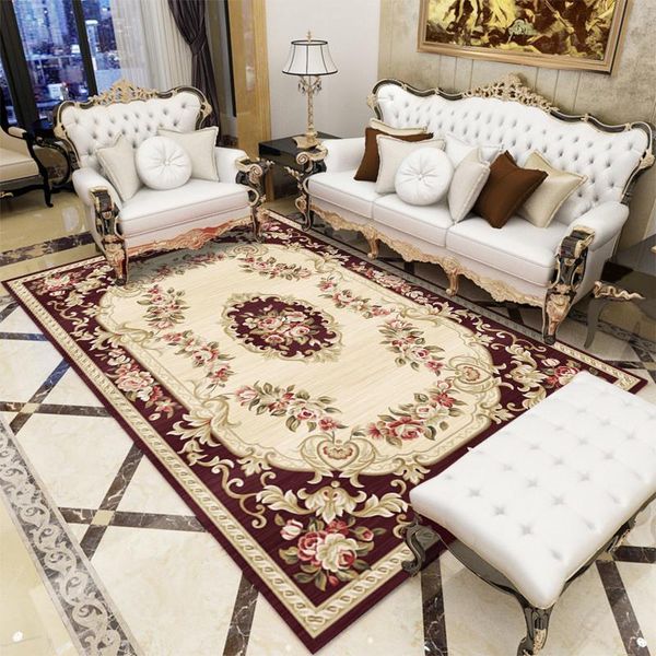 

carpets european style living room coffee table rug wholesale retro absorbent printing carpet