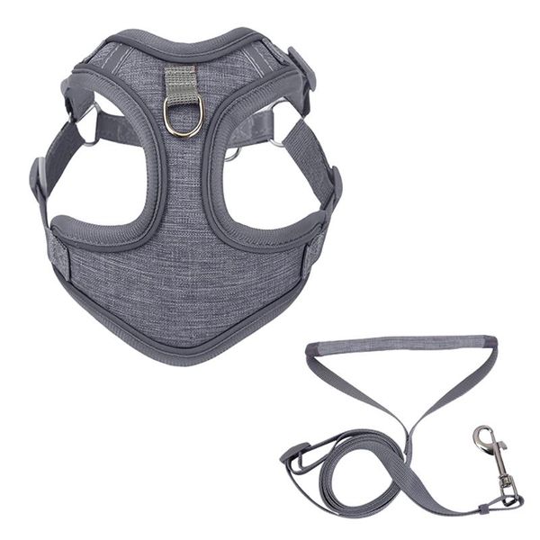 

no pull reflective dog harness and leash set heavy duty & adjustable for dog of all sizes walking training supplies fq-ing
