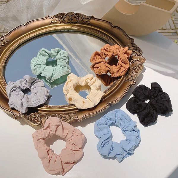 Clipes de cabelo barrettes moda simples e versátil tecido de grande intestino círculo círculo de círculo francês Banda de borracha coreana acessórios