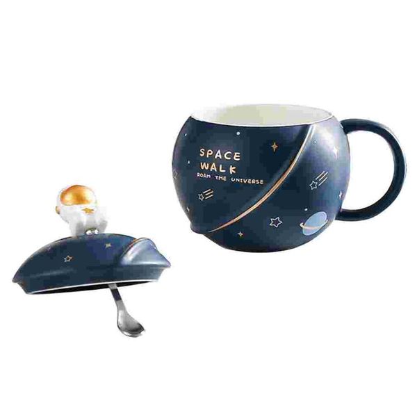

mugs 1 set creative cup ceramic astronaut planet shape water home drinking