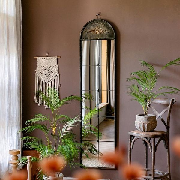 

mirrors iron full-length mirror hallway clothing store home floor-standing wall-mounted fake window decorative