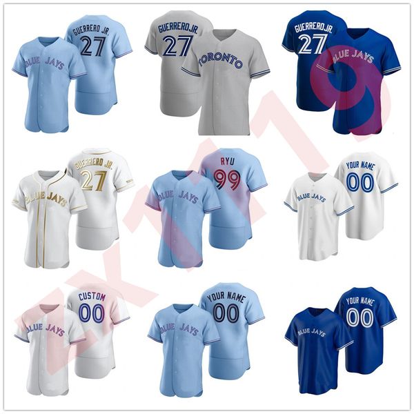 

2020 toronto jerseys vladimir guerrero jr. cavan biggio hyun-jin ryu yamaguchi randal grichuk drury hernandez jansen, Blue;black