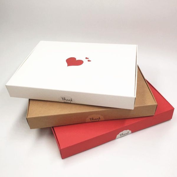 

gift wrap 12 pcs red/white/brown 20x15x2.5cm square box wedding clothes/shirts/towel