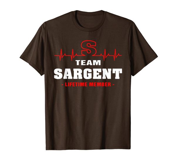 

team sargent lifetime member shirt surname, last name gift t-shirt, White;black