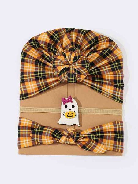 

2pcs baby halloween ghost decor hair band & 1pc hat she, Yellow
