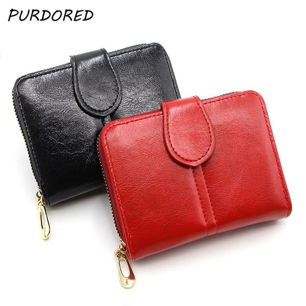

card holders purdored 1 pc zipper holder women business case leather female/male pu bank cards coin purse tarjetero, Brown;gray