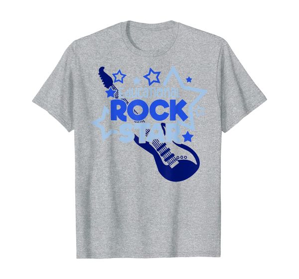 

music teacher educational rockstar guitar love teaching gift t-shirt, White;black