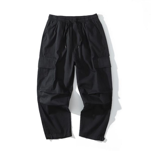 

men's pants fashion loop on waist full leangth for men, Black