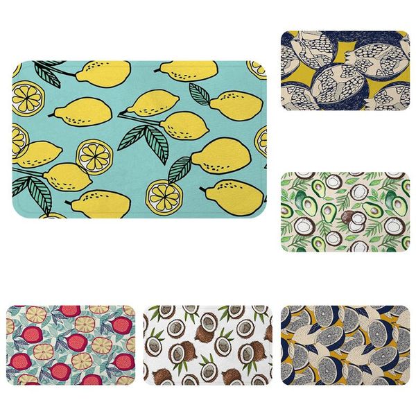 

carpets grapefruit avocado art cool mat bath carpet decorative anti-slip mats room car floor bar rugs door home decor gift