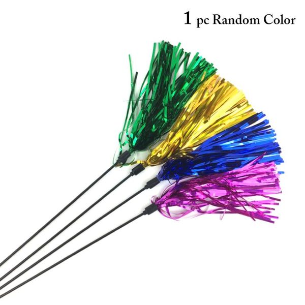 

cat toys 1pcs pet teaser toy creative interactive fashion wand funny supplies random color