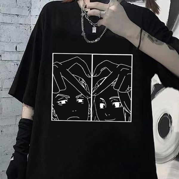 

men's t-shirts tokyo revengers anime tshirt manjiro sano graphic t-shirt hip hop streetwear for men harajuku tee shirt oversize male, White;black